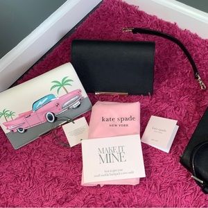 Kate Spade Maddie Make It Mine Convertible Backpack Pink Cadillac Retro Car